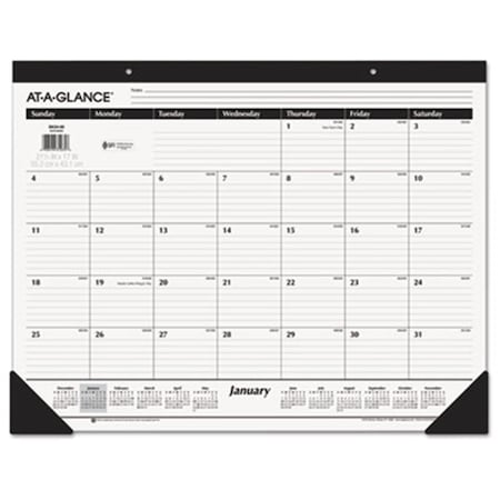 At-A-Glance At a Glance AAGSK2400 Ruled Desk Pad Wall Calendar; Black SK24-00